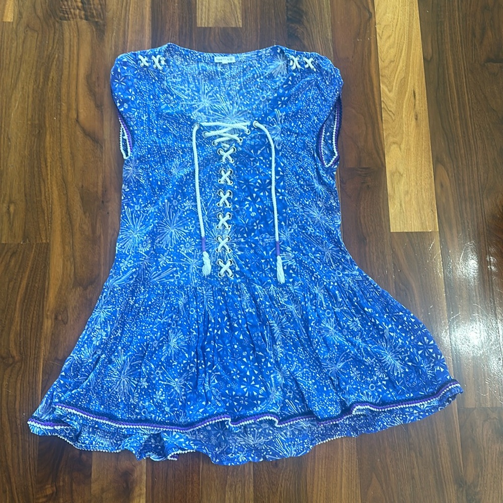 Poupette st Barth blue cover up dress